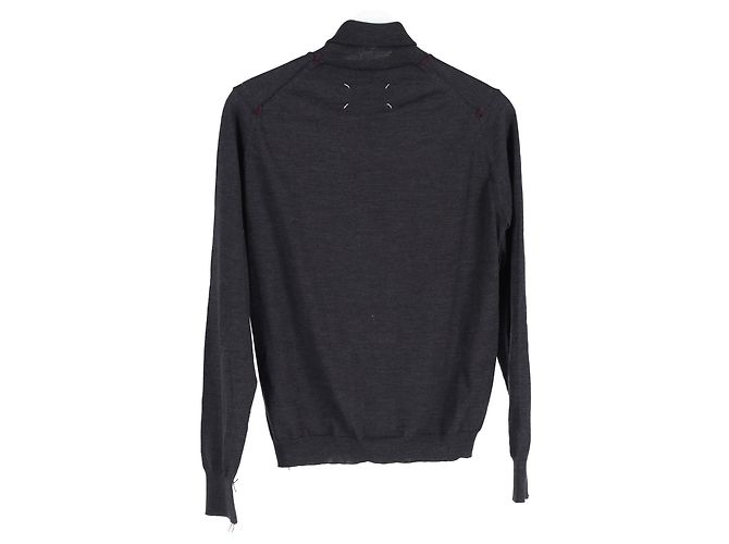 Maison Martin Margiela Maison Margiela lockere Faden Rollkragenpullover aus grauer Wolle - Ansicht 5