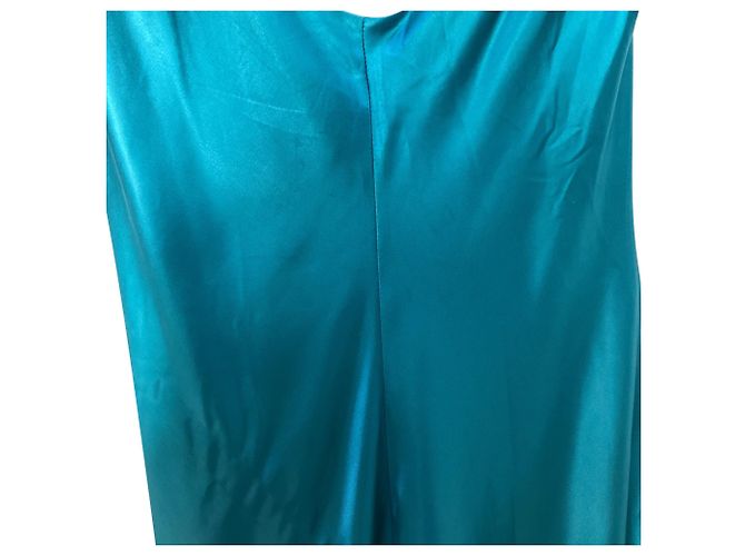 Vestido midi sin mangas en V turquesa de poliéster de Jason Wu - vista 5