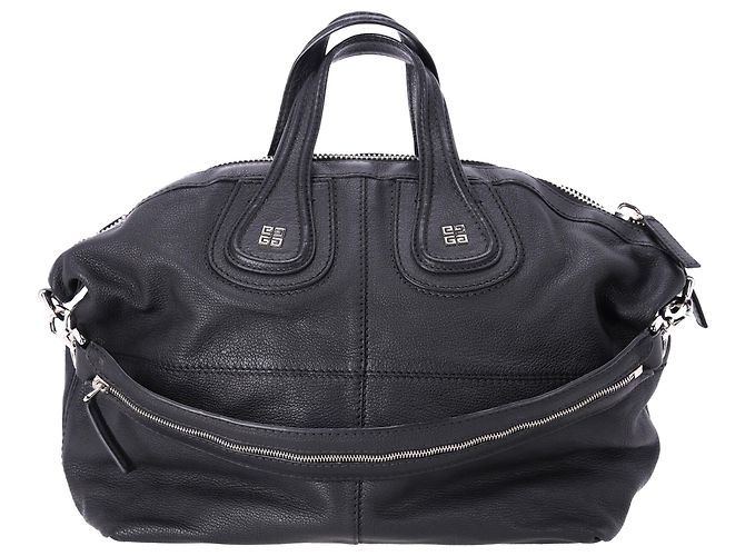 Borsa a mano Givenchy Large Nightingale in pelle di capra nera Nero - vista 3
