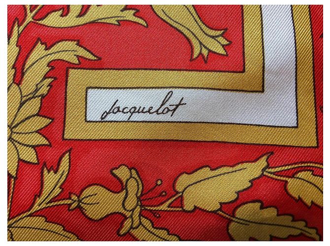 Sciarpa in seta Hermès Jewels of Summer Corallo 90x90 - vista 3
