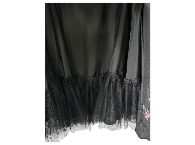 Falda circular de seda bordada Karen Millen Negra Negro - vista 6