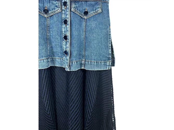 SPORTMAX CODE Denim Midi Kleid Blau - Ansicht 2