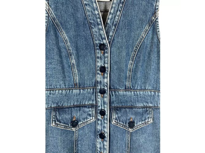 SPORTMAX CODE Denim Midi Kleid Blau - Ansicht 3