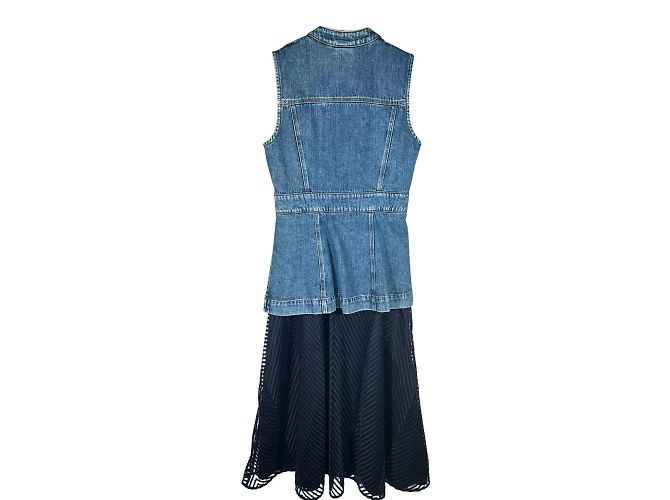 SPORTMAX CODE Denim Midi Kleid Blau - Ansicht 4