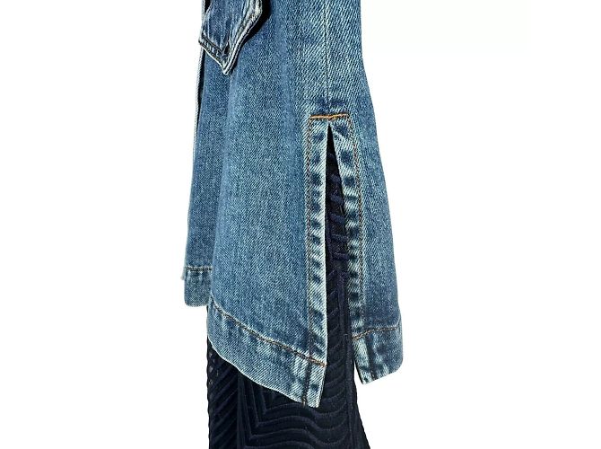 SPORTMAX CODE Denim Midi Kleid Blau - Ansicht 5