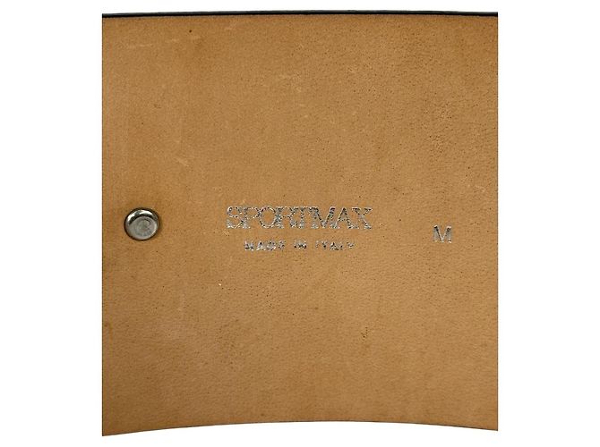 SPORTMAX Leder breite Taillengürtel schwarz - Ansicht 6