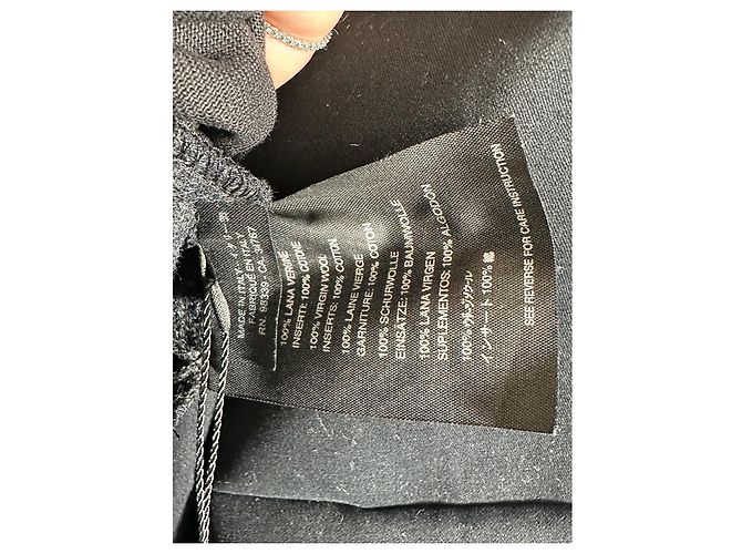 Falda mini plisada de lana virgen PRADA gris - vista 7