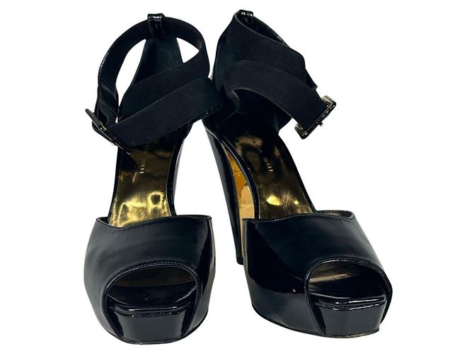 Hochhackige Sandalen aus Lackleder Peep Toe BARBARA BUI Schwarz - Ansicht 2