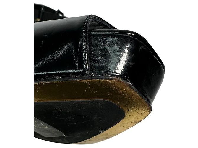 Hochhackige Sandalen aus Lackleder Peep Toe BARBARA BUI Schwarz - Ansicht 6