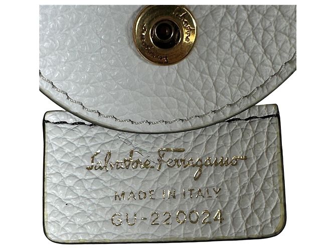 Borsa a tracolla mini in pelle Gancini bianca di Salvatore Ferragamo Bianco - vista 15