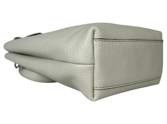 Borsa a tracolla mini in pelle Gancini bianca di Salvatore Ferragamo Bianco - vista 8