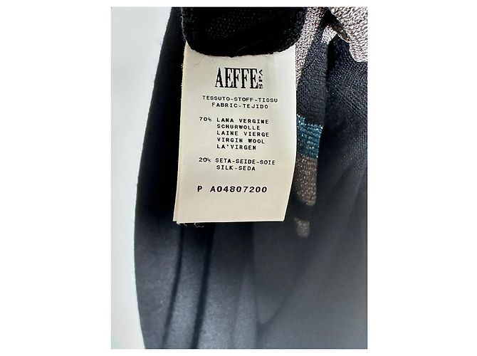 POLLINI V-Ausschnitt Pulloverkleid Schwarz Blau - Ansicht 8