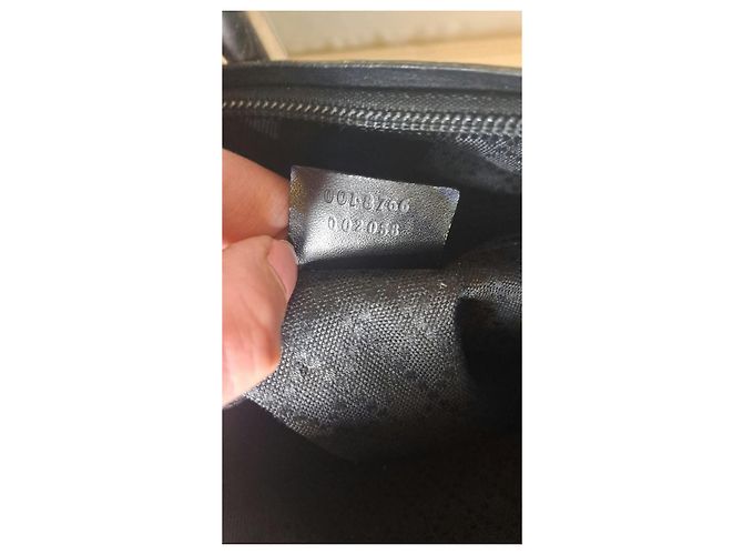 Gucci Miss GG Schultertasche Schwarz Canvas und Leder - Ansicht 11