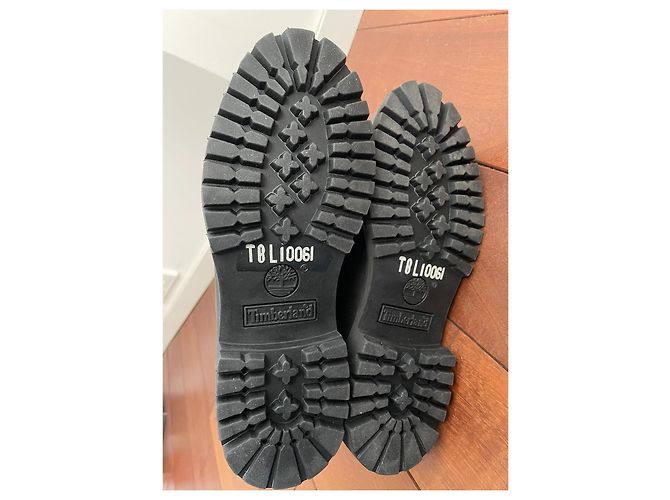 Botas Timberland 6 polegadas em couro preto e lã cinza escuro Cinza antracite - vista 11