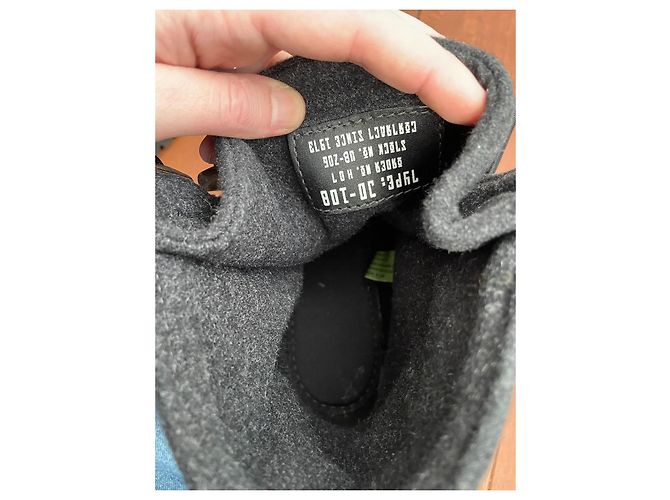 Botas Timberland 6 polegadas em couro preto e lã cinza escuro Cinza antracite - vista 8