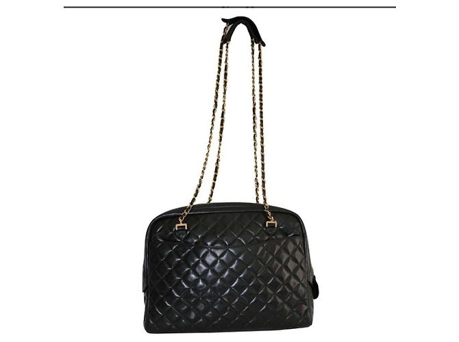 Borsa Chanel Camera in pelle nera Nero - vista 2