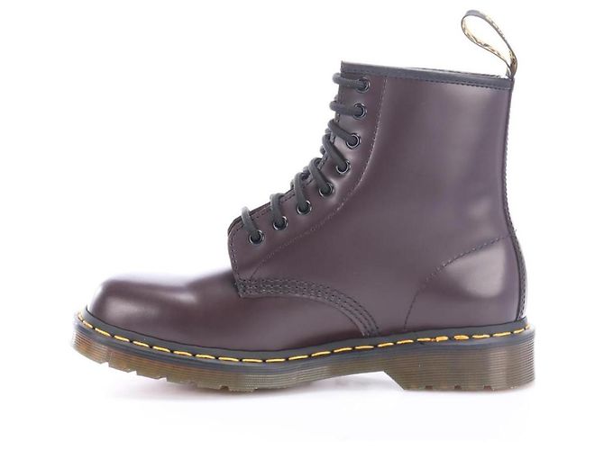 Botas Dr. Martens de piel rojo oscuro Burdeos - vista 3