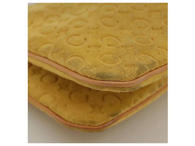 Céline Borsa a spalla in tela Macadam Celine C gialla Auth 103245 Giallo - vista 16
