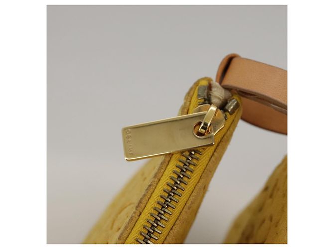 Céline Borsa a spalla in tela Macadam Celine C gialla Auth 103245 Giallo - vista 23