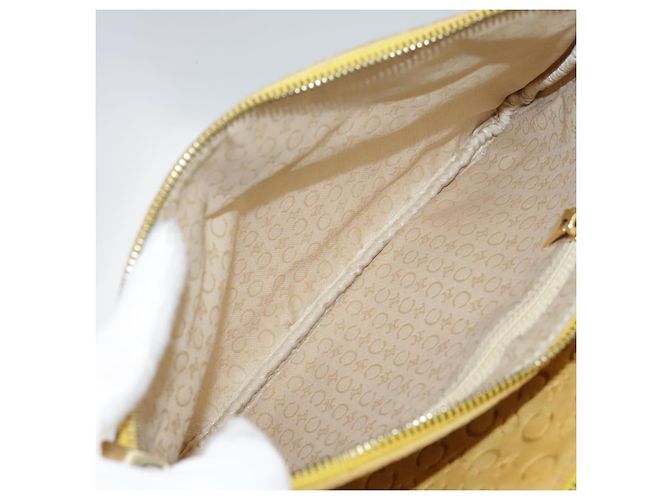 Céline Borsa a spalla in tela Macadam Celine C gialla Auth 103245 Giallo - vista 24