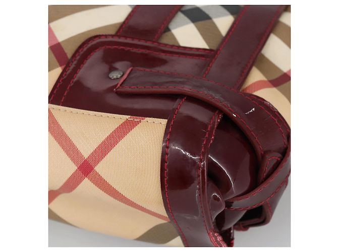 Borsa a mano Burberry Nova Check in PVC pelle 2 vie beige Auth mr743 - vista 15