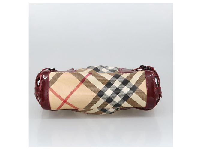 Borsa a mano Burberry Nova Check in PVC pelle 2 vie beige Auth mr743 - vista 5