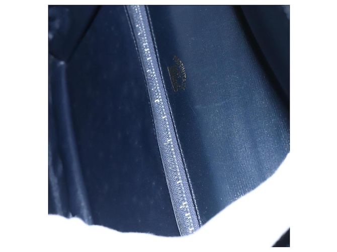 Borsa a Spalla GUCCI in Pelle Blu Navy Oro Auth yk16077 D'oro - vista 11