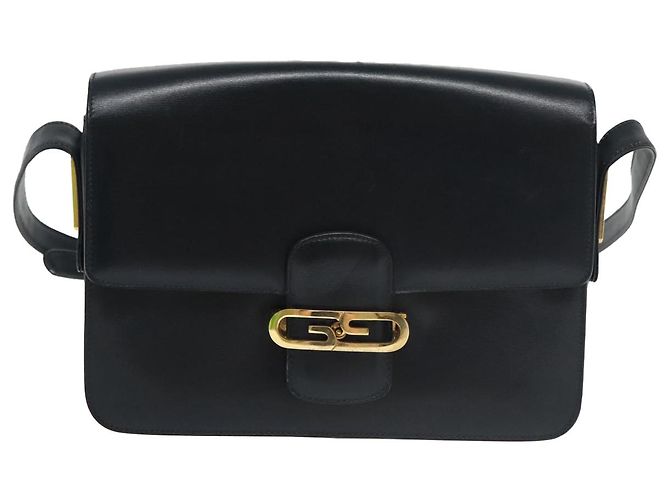 Borsa a Spalla GUCCI in Pelle Blu Navy Oro Auth yk16077 D'oro - vista 13