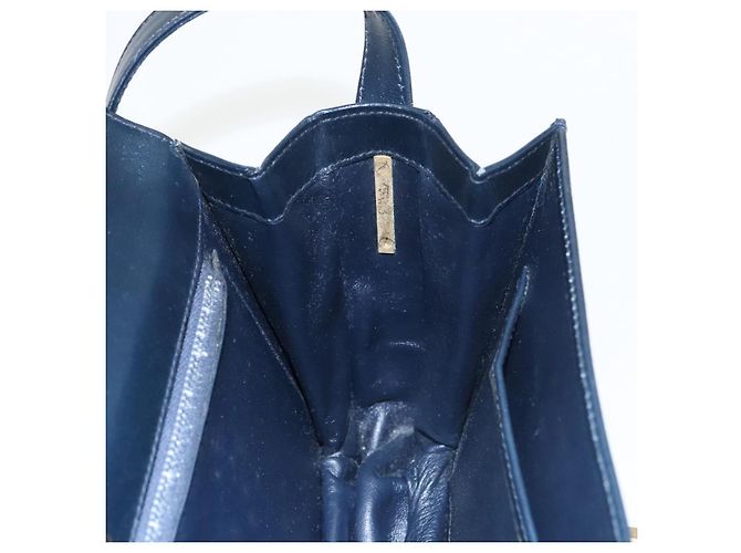 Borsa a Spalla GUCCI in Pelle Blu Navy Oro Auth yk16077 D'oro - vista 21