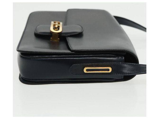 Borsa a Spalla GUCCI in Pelle Blu Navy Oro Auth yk16077 D'oro - vista 3