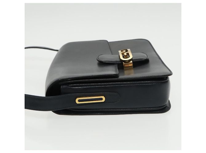 Borsa a Spalla GUCCI in Pelle Blu Navy Oro Auth yk16077 D'oro - vista 4