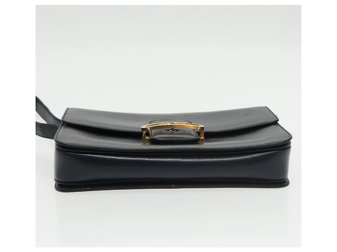 Borsa a Spalla GUCCI in Pelle Blu Navy Oro Auth yk16077 D'oro - vista 5