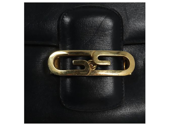 Borsa a Spalla GUCCI in Pelle Blu Navy Oro Auth yk16077 D'oro - vista 8