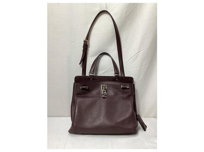 Valentino Garavani Bolso de mano Valentino Medium Joylock en cuero burdeos Roja - vista 12