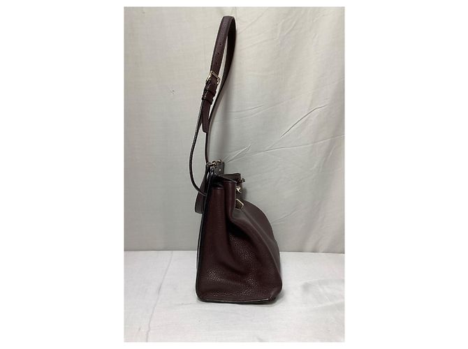 Valentino Garavani Bolso de mano Valentino Medium Joylock en cuero burdeos Roja - vista 14