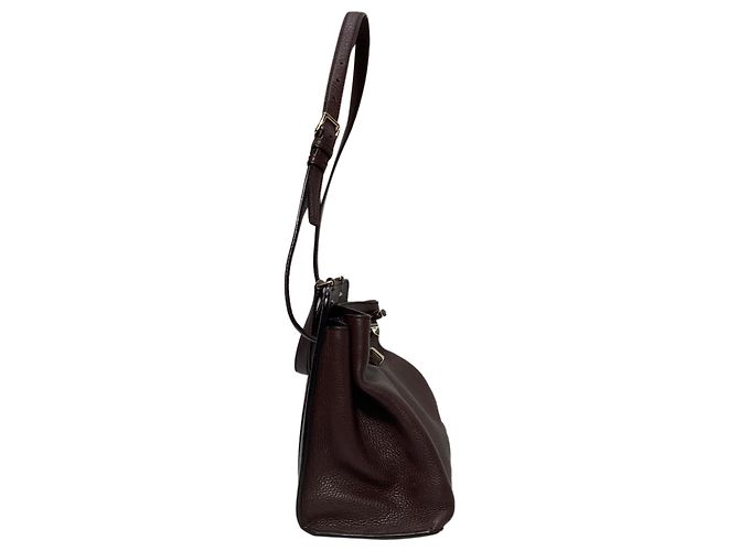 Valentino Garavani Bolso de mano Valentino Medium Joylock en cuero burdeos Roja - vista 3