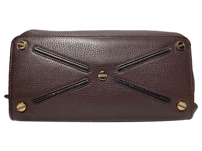 Valentino Garavani Bolso de mano Valentino Medium Joylock en cuero burdeos Roja - vista 5