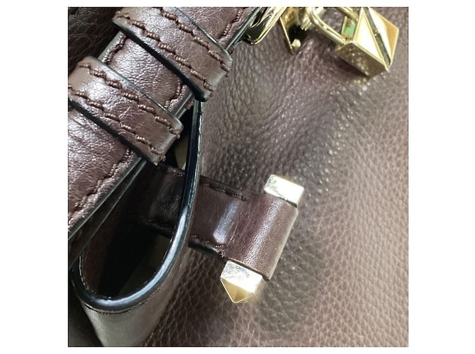 Valentino Garavani Bolso de mano Valentino Medium Joylock en cuero burdeos Roja - vista 6