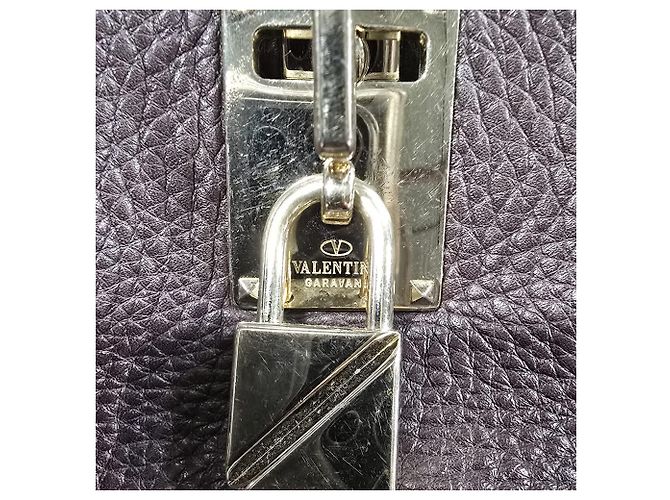 Valentino Garavani Bolso de mano Valentino Medium Joylock en cuero burdeos Roja - vista 8