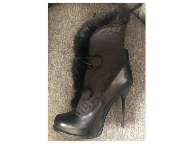 Botines Dsquared2 de cuero negro - vista 2