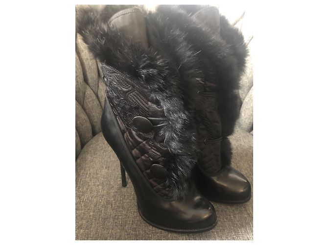 Botines Dsquared2 de cuero negro - vista 7