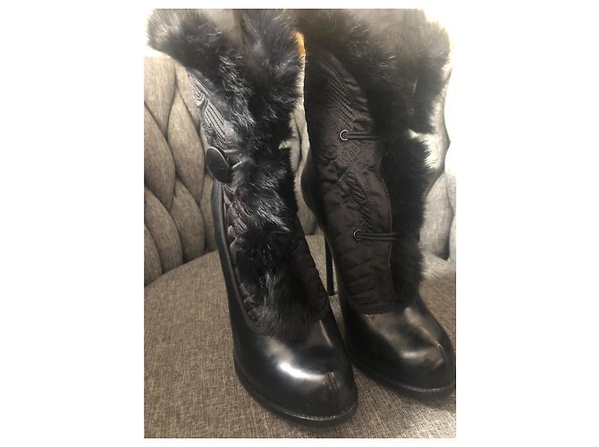 Botines Dsquared2 de cuero negro - vista 8