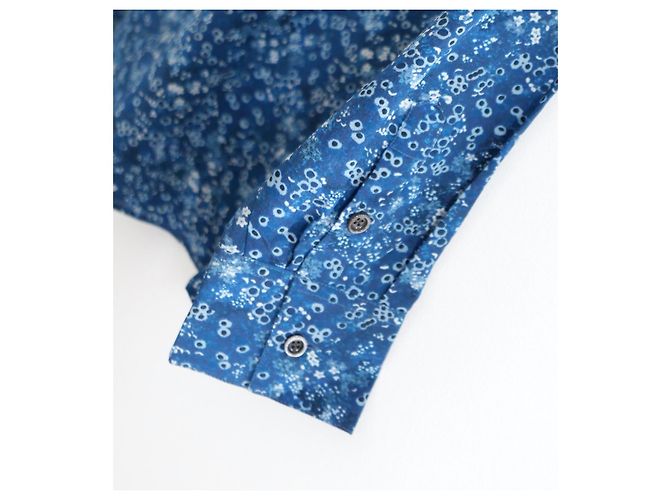 Camisa de seda azul con estampado batik Altuzarra - vista 4