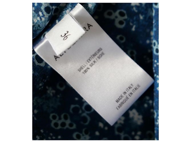 Camisa de seda azul con estampado batik Altuzarra - vista 6