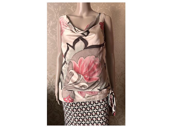 Top in seta Coast Beige - vista 2