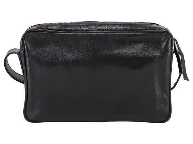 Céline Borsa a Spalla CELINE in Pelle Nera Oro Auth 103691 Nero D'oro - vista 2