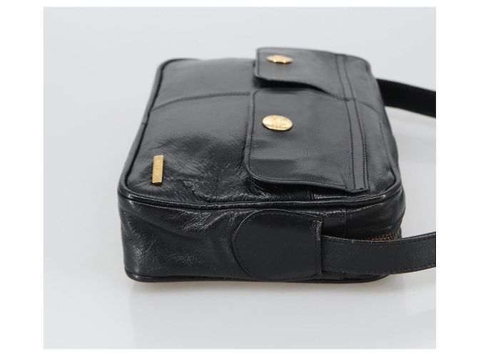 Céline Borsa a Spalla CELINE in Pelle Nera Oro Auth 103691 Nero D'oro - vista 3