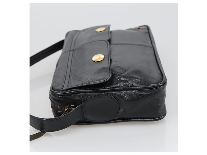Céline Borsa a Spalla CELINE in Pelle Nera Oro Auth 103691 Nero D'oro - vista 4
