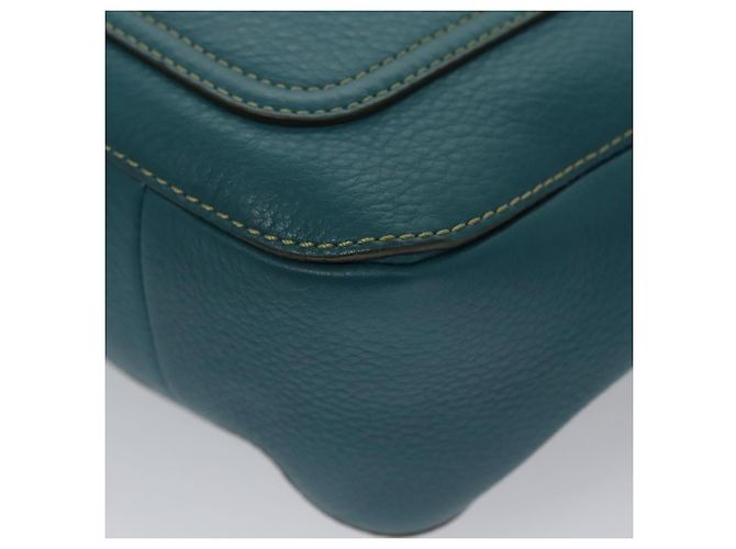 Borsa a spalla in pelle blu Coach Auth yk16171 - vista 14