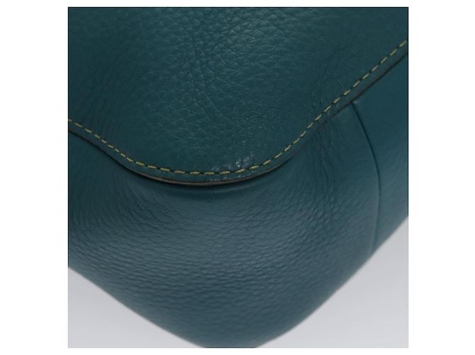 Borsa a spalla in pelle blu Coach Auth yk16171 - vista 15